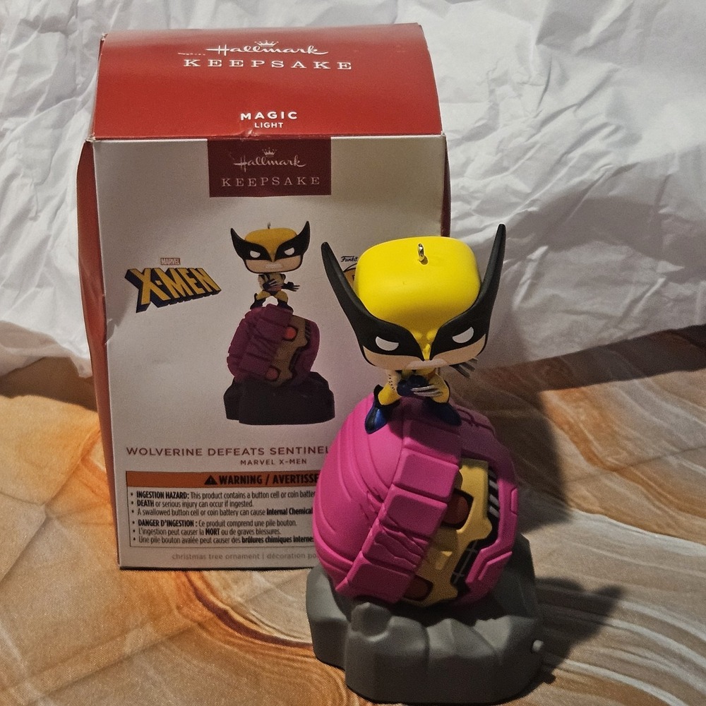 2025 Hallmark Keepsake X-Men Wolverine Defeats Sentinel Funko Pop Magic Light